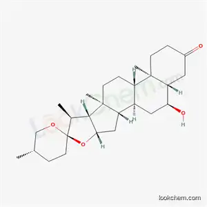 Molecular Structure of 72165-06-1 ((5alpha,6alpha,25S)-6-hydroxyspirostan-3-one)
