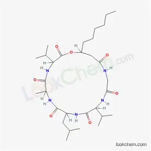 Molecular Structure of 80111-95-1 (19-hexyl-6-methyl-9-(2-methylpropyl)-3,12-di(propan-2-yl)-1-oxa-4,7,10,13,16-pentaazacyclononadecane-2,5,8,11,14,17-hexone)