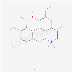 4H-Dibenzo(de,g)quinolinium, 5,6,6a,7-tetrahydro-1,10-dihydroxy-2,11-dimethoxy-6,6-dimethyl-, iodide