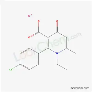 Molecular Structure of 81052-29-1 (potassium 2-(4-chlorophenyl)-1-ethyl-6-methyl-4-oxo-pyridine-3-carboxy late)