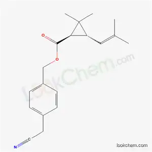 Molecular Structure of 82497-84-5 (4-(cyanomethyl)benzyl (1R,3R)-2,2-dimethyl-3-(2-methylprop-1-en-1-yl)cyclopropanecarboxylate)
