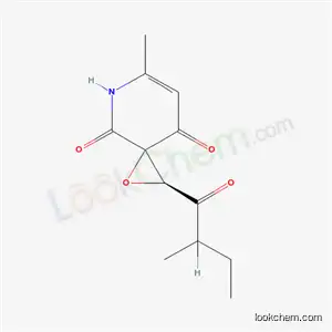 Molecular Structure of 87334-35-8 ((2S)-6-methyl-2-(2-methylbutanoyl)-1-oxa-5-azaspiro[2.5]oct-6-ene-4,8-dione)