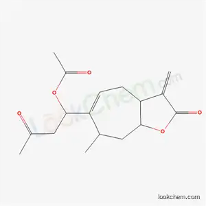 Molecular Structure of 580-49-4 (6-(1-Acetoxy-3-oxobutyl)-3,3a,4,7,8,8a-hexahydro-7-methyl-3-methylene-2H-cyclohepta[b]furan-2-one)