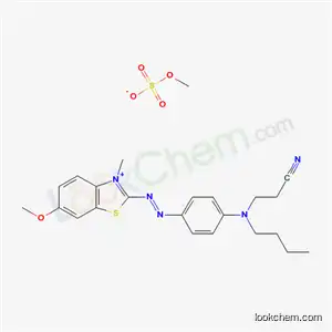 Benzothiazolium, 2-((4-(butyl(2-cyanoethyl)amino)phenyl)azo)-6-methoxy-3-methyl-, methyl sulfate
