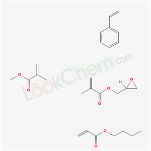 2-Propenoic acid, 2-methyl-, methyl ester, polymer with butyl 2-propenoate, ethenylbenzene and oxiranylmethyl 2-methyl-2-propenoate