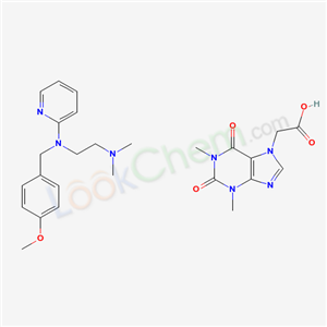 1,2,3,6-tetrahydro-1,3-dimethyl-2,6-dioxo-7H-purine-7-acetic acid, compound with N-(p-methoxybenzyl)-N',N'-dimethyl-N-(2-pyridyl)ethane-1,2-diamine (1:1)
