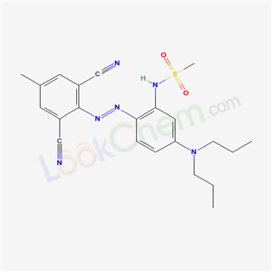 N-[2-(2,6-dicyano-4-methyl-phenyl)diazenyl-5-(dipropylamino)phenyl]methanesulfonamide