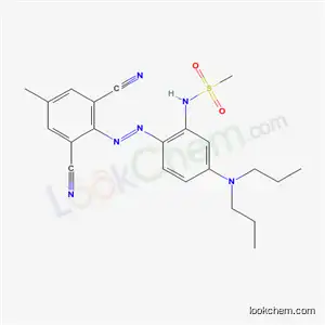 Molecular Structure of 72968-82-2 (N-[2-[(2,6-dicyano-p-tolyl)azo]-5-(dipropylamino)phenyl]methanesulphonamide)