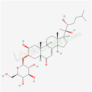 (22R)-3β-(β-D-Glucopyranosyloxy)-2β,14,20,22-tetrahydroxy-5β-cholest-7-en-6-one(20117-33-3)