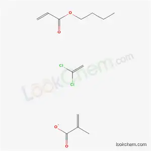 Molecular Structure of 25988-90-3 (2-Propenoic acid, butyl ester, polymer with 1,1-dichloroethene and methyl 2-propenoate)