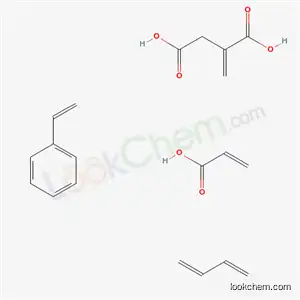 acrylic acid,buta-1,3-diene,2-methylenebutanedioic acid,styrene