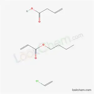 Molecular Structure of 26590-01-2 (2-Propenoic acid, butyl ester, polymer with chloroethene and ethenyl acetate)
