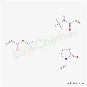 Molecular Structure of 31229-87-5 (2-Propenoic acid, ethyl ester, polymer with N-(1,1-dimethylethyl)-2-propenamide and 1-ethenyl-2-pyrrolidinone)