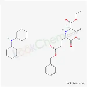 Molecular Structure of 35908-52-2 ((2S)-5-(benzyloxy)-2-[(1-ethoxy-1-oxobut-3-en-2-yl)amino]-5-oxopentanoic acid - N-cyclohexylcyclohexanamine (1:1) (non-preferred name))