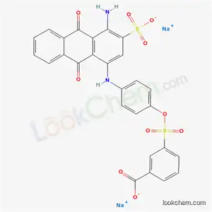 Molecular Structure of 41011-48-7 (disodium 3-[[4-[(4-amino-9,10-dihydro-9,10-dioxo-3-sulphonato-1-anthryl)amino]phenoxy]sulphonyl]benzoate)