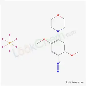 Molecular Structure of 41333-49-7 (2,5-dimethoxy-4-(morpholin-4-yl)benzenediazonium hexafluorophosphate)