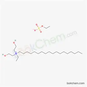 Molecular Structure of 51277-02-2 (ethylbis(hydroxyethyl)(octadecyl)ammonium ethyl sulphate)