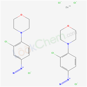 3-Chloro-4-(morpholin-4-yl)benzenediazonium tetrachlorozincate (2:1)