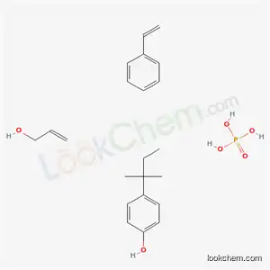 4-(2-Methylbutan-2-yl)phenol;phosphoric acid;prop-2-en-1-ol;styrene