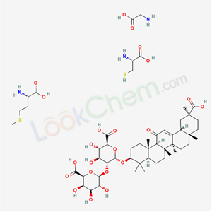 alpha-D-Glucopyranosiduronic acid, (3beta,20beta)-20-carboxy-11-oxo-30-norolean-12-en-3-yl 2-O-beta-D-glucopyranuronosyl-, mixt. with L-cysteine, glycine and DL-methionine