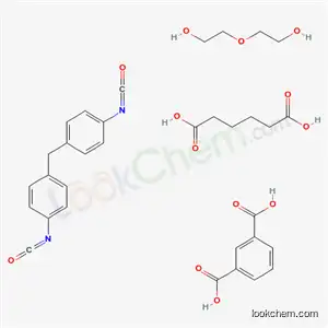 Molecular Structure of 72276-02-9 (1,3-Benzenedicarboxylic acid, polymer with hexanedioic acid, 1,1-methylenebis4-isocyanatobenzene and 2,2-oxybisethanol)
