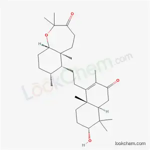 Molecular Structure of 172854-78-3 ((5aS,6R,7R,9aS)-6-{2-[(4aR,6R,8aS)-6-hydroxy-2,5,5,8a-tetramethyl-3-oxo-3,4,4a,5,6,7,8,8a-octahydronaphthalen-1-yl]ethyl}-2,2,5a,7-tetramethyloctahydro-1-benzoxepin-3(2H)-one)