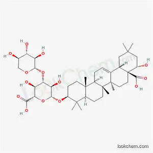 Molecular Structure of 195971-46-1 ((3beta,22alpha)-22,28-dihydroxy-28-oxoolean-12-en-3-yl 3-O-beta-D-xylopyranosyl-beta-D-glucopyranosiduronic acid)