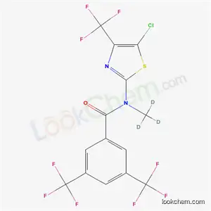 Molecular Structure of 134880-83-4 (N-[5-chloro-4-(trifluoromethyl)-1,3-thiazol-2-yl]-N-(~2~H_3_)methyl-3,5-bis(trifluoromethyl)benzamide)
