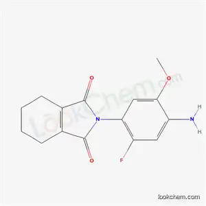 Molecular Structure of 134882-51-2 (2-(4-amino-2-fluoro-5-methoxyphenyl)-4,5,6,7-tetrahydro-1H-isoindole-1,3(2H)-dione)