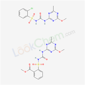 1-(2-chlorophenyl)sulfonyl-3-(4-methoxy-6-methyl-1,3,5-triazin-2-yl)urea; methyl 2-[(4-methoxy-6-methyl-1,3,5-triazin-2-yl)carbamoylsulfamoyl]benzoate