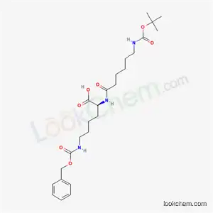 Molecular Structure of 60422-42-6 (N~6~-[(benzyloxy)carbonyl]-N~2~-{6-[(tert-butoxycarbonyl)amino]hexanoyl}-L-lysine)