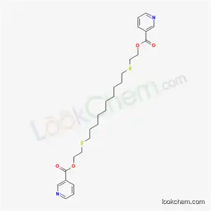 Molecular Structure of 41891-94-5 (decane-1,10-diylbis(sulfanediylethane-2,1-diyl) dipyridine-3-carboxylate)