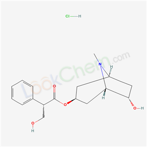 (1S,3S,5S,6S)-6-hydroxy-8-methyl-8-azabicyclo[3.2.1]oct-3-yl (2S)-3-hydroxy-2-phenylpropanoate hydrochloride (1:1)