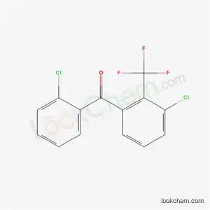 Molecular Structure of 81161-69-5 ((2-chlorophenyl)[3-chloro-2-(trifluoromethyl)phenyl]methanone)