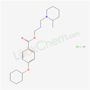 BENZOIC ACID, p-(CYCLOHEXYLOXY)-, 3-(2-METHYLPIPERIDINO)PROPYL ESTER, HYDROCHLOR