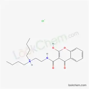 Molecular Structure of 1922-70-9 (N-butyl-N-(2-{[(2-hydroxy-4-oxo-4H-chromen-3-yl)carbonyl]amino}ethyl)butan-1-aminium chloride)