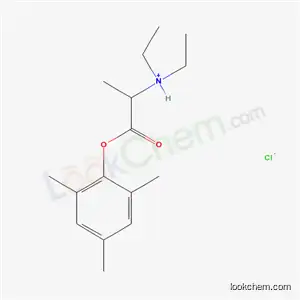 Molecular Structure of 2173-47-9 (N,N-diethyl-1-oxo-1-(2,4,6-trimethylphenoxy)propan-2-aminium chloride)