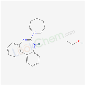 5H-DIBENZO(d,f)(1,3)DIAZEPINE, 6-(HEXAHYDRO-1H-AZEPIN-1-YL)-, compd. with ETHANO