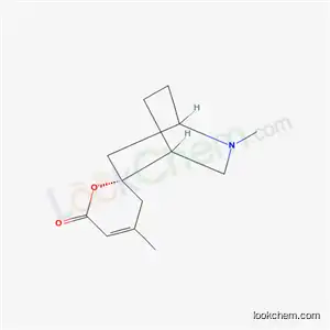 Molecular Structure of 3329-91-7 (Spiro[2-azabicyclo[2.2.2]octane-5,2'-[2H]pyran]- 6'(3'H)-one,2,4'-dimethyl-,(1R,4R,5S)- )
