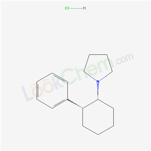 Pyrrolidine, 1-(2-phenylcyclohexyl)-, hydrochloride, cis-