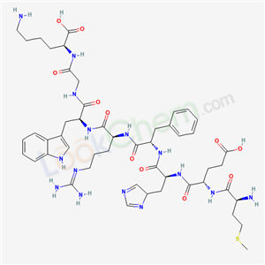 L-Lysine, N2-(N-(N-(N2-(N-(N-(N-L-methionyl-L-alpha-glutamyl)-L-histidyl)-L-phenylalanyl)-L-arginyl)-L-tryptophyl)glycyl)-