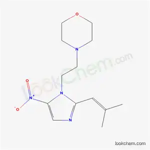 Molecular Structure of 141363-24-8 (4-{2-[2-(2-methylprop-1-en-1-yl)-5-nitro-1H-imidazol-1-yl]ethyl}morpholine)