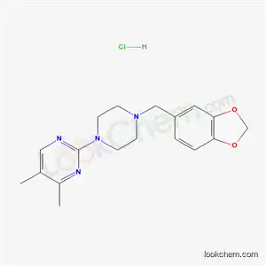 2-[4-(1,3-benzodioxol-5-ylmethyl)piperazin-1-yl]-4,5-dimethylpyrimidine hydrochloride (1:1)