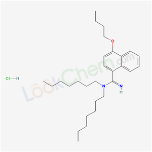 1-Naphthamidine, 4-butoxy-N,N-diheptyl-, monohydrochloride