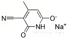 Molecular Structure of 39120-56-4 (1,2-Dihydro-6-hydroxy-4-methyl-2-oxonicotinonitrile, sodium salt)
