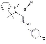2-(((4-Methoxyphenyl)methylhydrazono)methyl)-1,3,3-trimethyl-3H-indolium thiocyanate