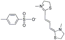 4,5-Dihydro-3-methyl-2-(3-(3-methylthiazolidin-2-ylidene)prop-1-enyl)thiazolium toluene-p-sulphonate