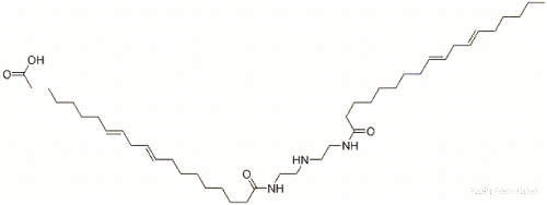 Molecular Structure of 93918-62-8 (N,N'-(iminodiethylene)bis(octadeca-9,12-dienamide) monoacetate)