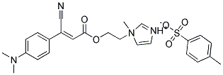 1-(2-((beta-Cyano-4-(dimethylamino)cinnamoyl)oxy)ethyl)-1-methyl-1H-imidazolium toluene-p-sulphonate