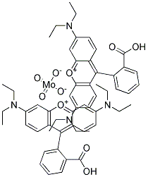 Xanthylium, 9-(2-carboxyphenyl)-3,6-bis(diethylamino)-, molybdate